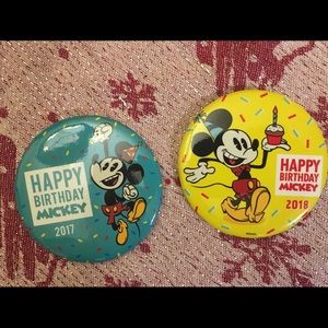 Mickeys birthday pins 2017& 2018